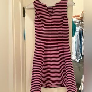 Lilly Pulitzer Pink and Black Striped Mini Dress